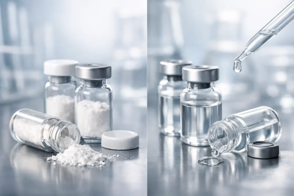 Lyophilized Versus Liquid Research Compounds