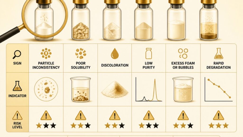 Signs of Low Quality Research Peptides: A Verification Guide signs of low quality research peptides a verification guide 1791386182
